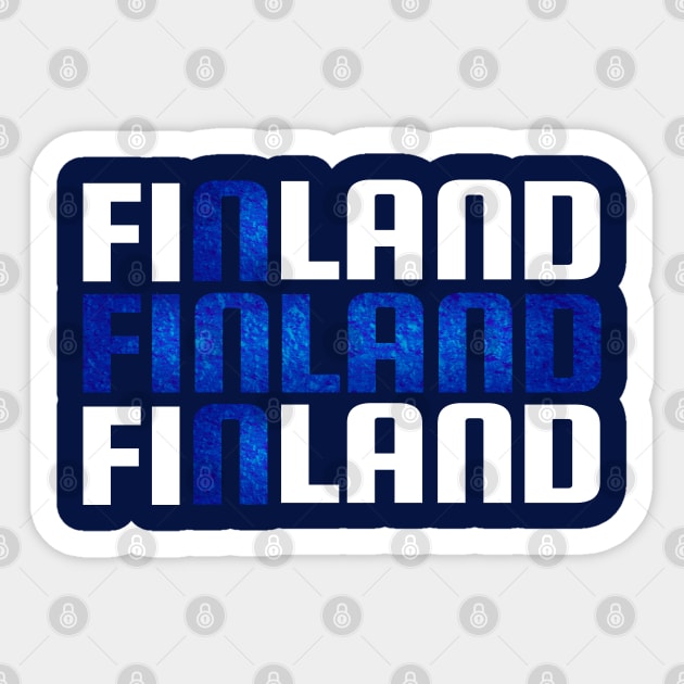 The flag of Finland / Blue Cross Flag Sticker by Purrfect